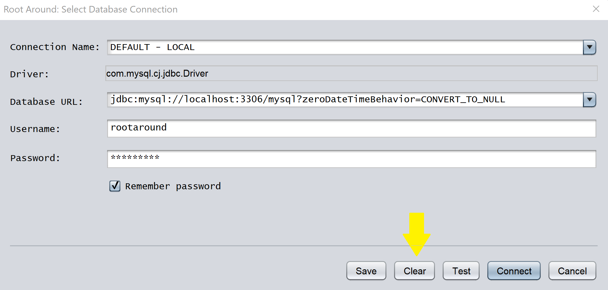 Database Connection Request